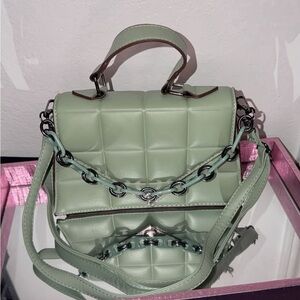 Mint Green Quilted Handbag